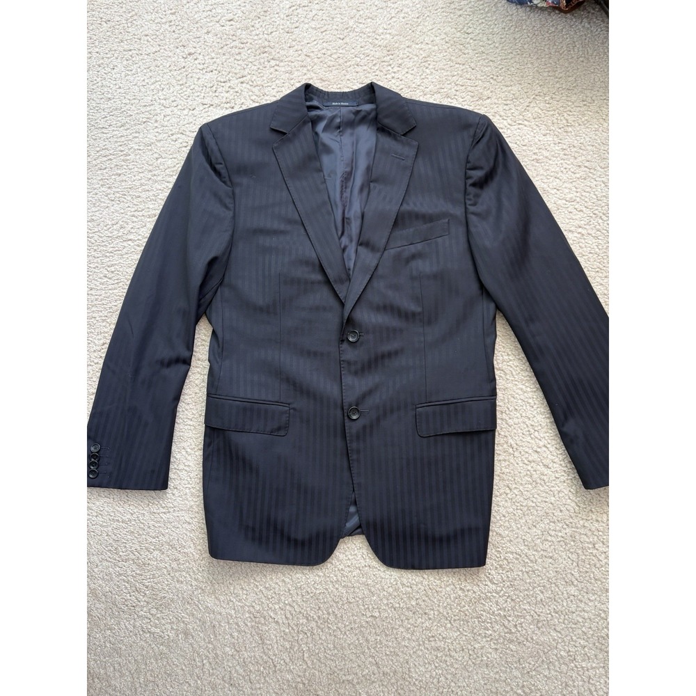 Z ZEGNA Blue Striped City Wool Blazer Suit Coat Jacket Sz 48C (38)